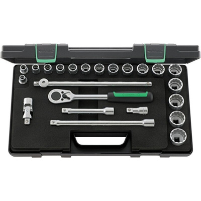 STAHLWILLE 23-Piece Imperial 1/2 in Standard Socket Set with Ratchet, 12 point