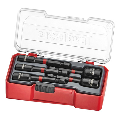 Teng Tools 5-Piece 1/4 in Impact Bit Socket Set with Ratchet