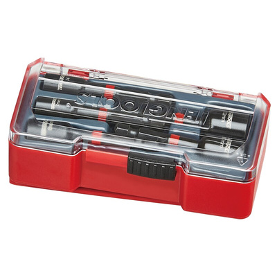 Teng Tools 5-Piece 1/4 in Impact Bit Socket Set with Ratchet