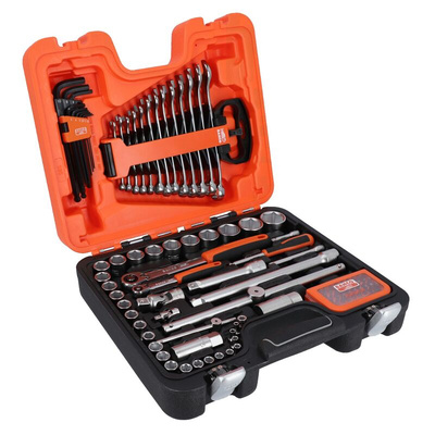 Bahco 96-Piece Imperial 1/2 in, 1/4 in Bit Socket Set with Ratchet, Hex Bit