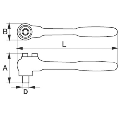 Bahco 1/2 in Square Ratchet with Ratchet Handle, 270 mm Overall, VDE/1000V