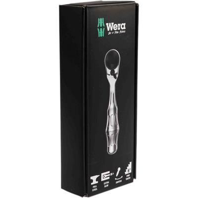 Wera Zyklop 1/4 in Square Ratchet with Ratchet Handle, 87 mm Overall