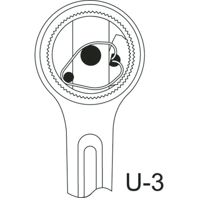 Gedore 1993 1/2 in Square Ratchet with Ratchet Handle, 270 mm Overall