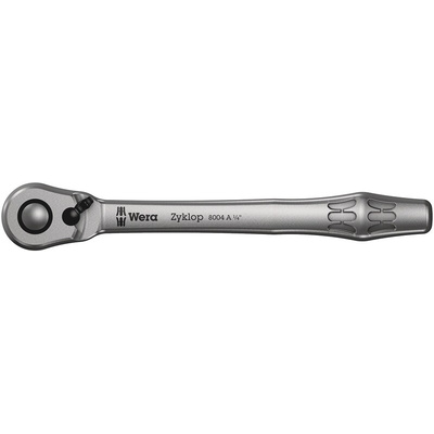 Wera Zyklop 1/4 in Square Ratchet with Ratchet Handle, 141 mm Overall