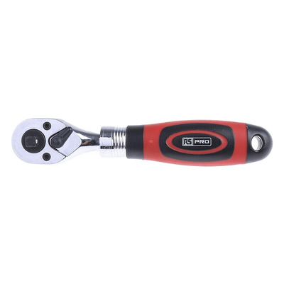 RS PRO 1/4 in, 3/8 in Square Ratchet with Ratchet Handle, 225 mm Overall