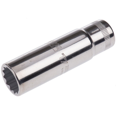 Bahco 1/2 in Drive 17mm Deep Socket, 12 point, 82.6 mm Overall Length