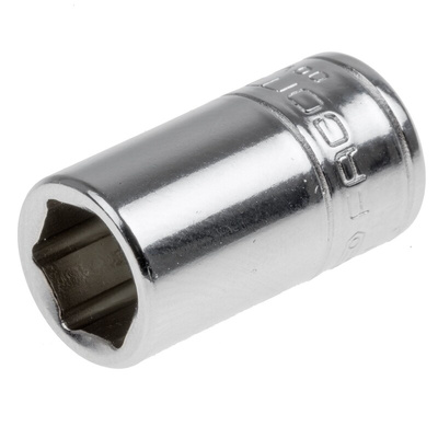 Facom 1/4 in Drive 8mm Standard Socket, 6 point, 22 mm Overall Length