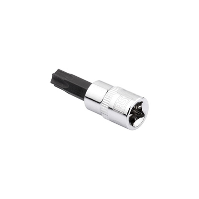 RS PRO 1/4 in Drive Bit Socket, Torx Bit, T27, 55 mm Overall Length