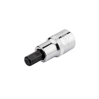 RS PRO 1/2 in Drive Bit Socket, Hex Bit, 8mm, 55 mm Overall Length