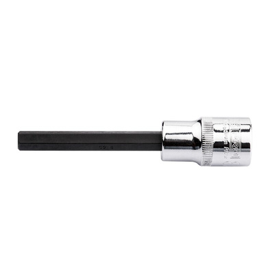 RS PRO 1/2 in Drive Bit Socket, Hex Bit, 8mm, 100 mm Overall Length