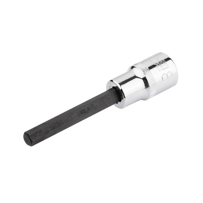 RS PRO 1/2 in Drive Bit Socket, Hex Bit, 12mm, 100 mm Overall Length