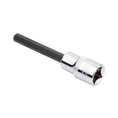 RS PRO 1/2 in Drive Bit Socket, Hex Bit, 12mm, 100 mm Overall Length