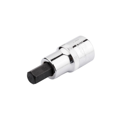 RS PRO 1/2 in Drive Bit Socket, Hex Bit, 14mm, 55 mm Overall Length