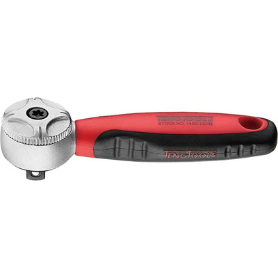 Teng Tools 1/4 in Square Ratchet with Ratchet Handle, 26 mm Overall