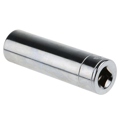 Facom 1/4 in Drive 10mm Deep Socket, 6 point, 50.5 mm Overall Length