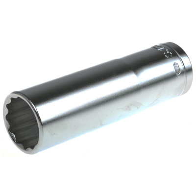 Facom 1/2 in Drive 17mm Deep Socket, 12 point, 77 mm Overall Length