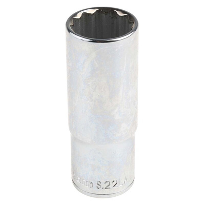 Facom 1/2 in Drive 22mm Deep Socket, 12 point, 77 mm Overall Length