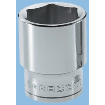 Facom 1/2 in Drive 22mm Standard Socket, 6 point, 38 mm Overall Length