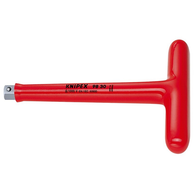 Knipex 3/8 in Square Ratchet with T-Handle Handle, 200 mm Overall