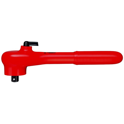 Knipex 3/8 in Square Ratchet with Reversible Ratchet Handle, 190 mm Overall