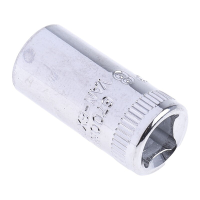 Bahco 1/4 in Drive 8mm Standard Socket, 6 point, 24.7 mm Overall Length