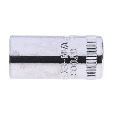 Bahco 1/4 in Drive 8mm Standard Socket, 6 point, 24.7 mm Overall Length