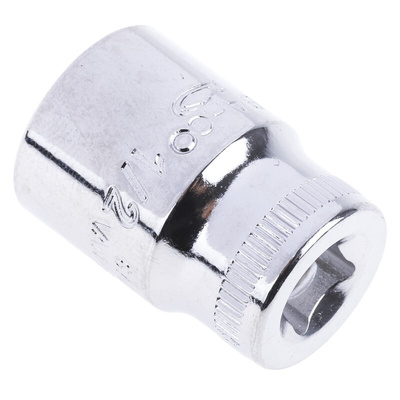 Bahco 1/4 in Drive 1/2in Standard Socket, 6 point, 24.7 mm Overall Length