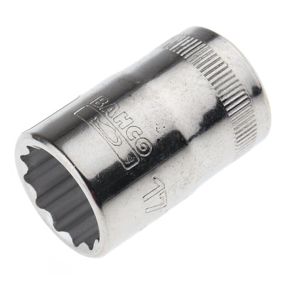 Bahco 1/2 in Drive 17mm Standard Socket, 12 point, 38 mm Overall Length