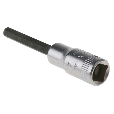 STAHLWILLE 1/4 in Drive Bit Socket, Hex Bit, 4mm, 55 mm Overall Length