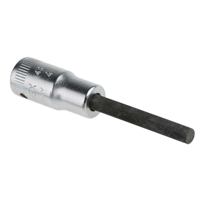 STAHLWILLE 1/4 in Drive Bit Socket, Hex Bit, 4mm, 55 mm Overall Length