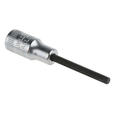 STAHLWILLE 1/4 in Drive Bit Socket, Hex Bit, 3mm, 55 mm Overall Length