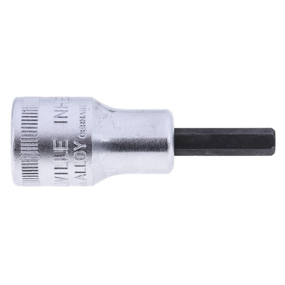 STAHLWILLE 3/8 in Drive Bit Socket, Hex Bit, 5mm, 52 mm Overall Length