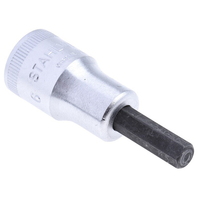 STAHLWILLE 3/8 in Drive Bit Socket, Hex Bit, 6mm, 52 mm Overall Length