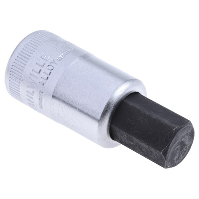 STAHLWILLE 1/2 in Drive Bit Socket, Hex Bit, 14mm, 60 mm Overall Length