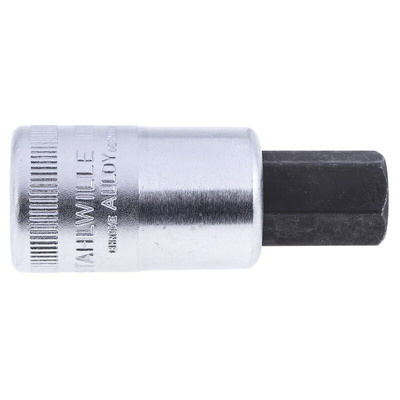 STAHLWILLE 1/2 in Drive Bit Socket, Hex Bit, 14mm, 60 mm Overall Length