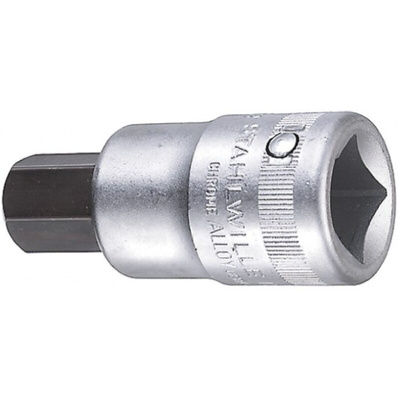 STAHLWILLE 3/4 in Drive Bit Socket, Hex Bit, 19mm, 80 mm Overall Length