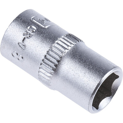 RS PRO 1/4 in Drive 8mm Standard Socket, 6 point