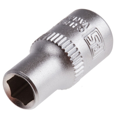 RS PRO 1/4 in Drive 6mm Standard Socket, 6 point
