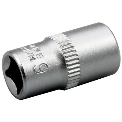 RS PRO 1/4 in Drive 9mm Standard Socket, 6 point
