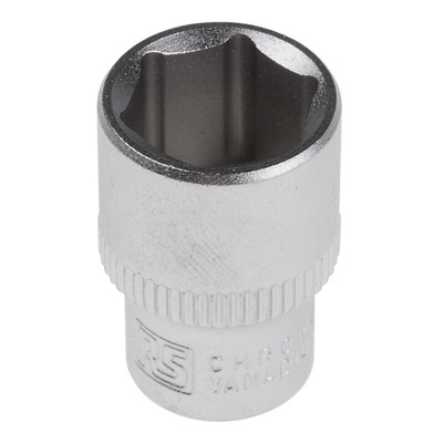 RS PRO 1/4 in Drive 12mm Standard Socket, 6 point