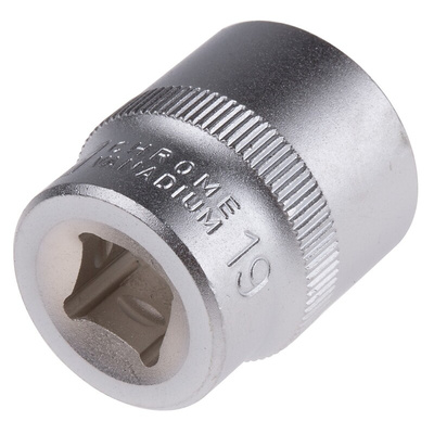 RS PRO 3/8 in Drive 19mm Standard Socket, 12 point