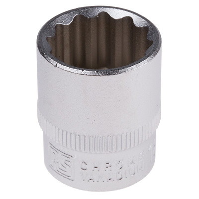RS PRO 3/8 in Drive 18mm Standard Socket, 12 point