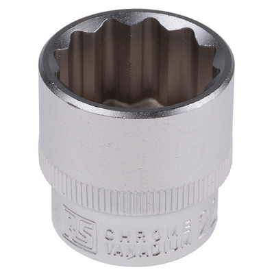 RS PRO 3/8 in Drive 22mm Standard Socket, 12 point