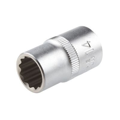 RS PRO 1/2 in Drive 14mm Standard Socket, 12 point