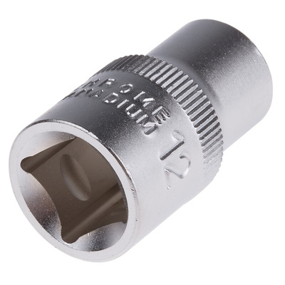 RS PRO 1/2 in Drive 12mm Standard Socket, 12 point
