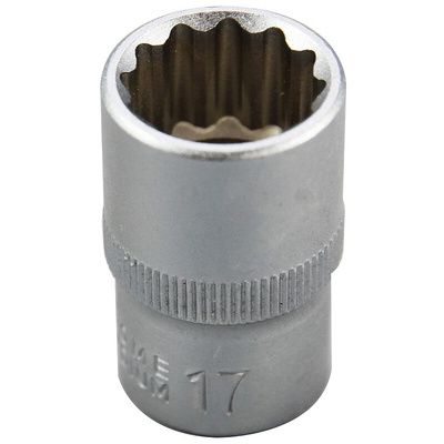 RS PRO 1/2 in Drive 17mm Standard Socket, 12 point