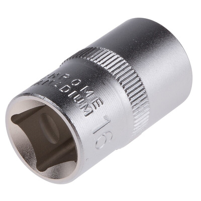 RS PRO 1/2 in Drive 16mm Standard Socket, 12 point