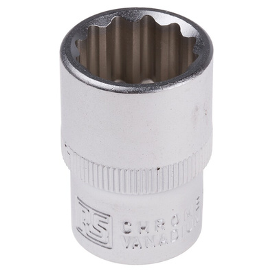 RS PRO 1/2 in Drive 18mm Standard Socket, 12 point