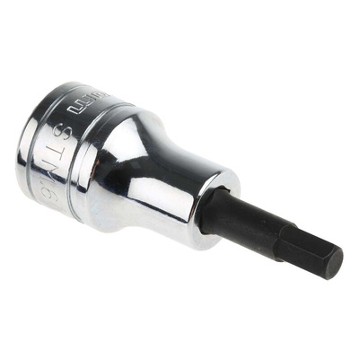 Facom 1/2 in Drive Bit Socket, Hex Bit, 6mm, 60 mm Overall Length