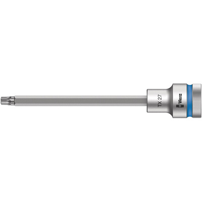 Wera 1/2 in Drive Bit Socket, Torx Bit, T27, 140 mm Overall Length